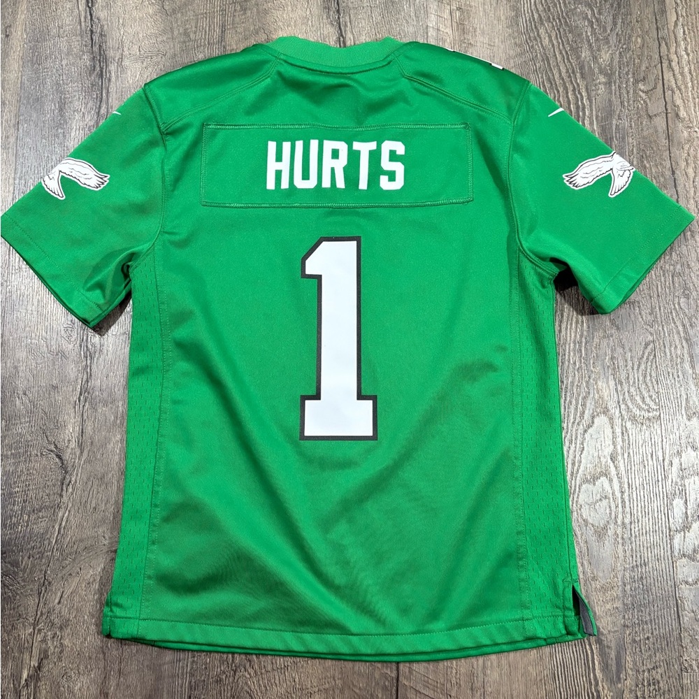NIKE Philadelphia Eagles #1 Jalen Hurts Youth Kelly Green Jersey - Medium